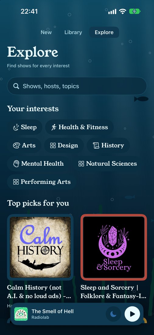Explore in the Underwater theme, showing your interests